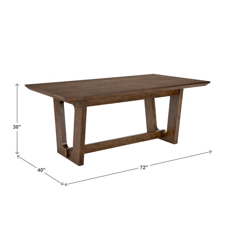 Ensemble de salle à manger rectangulaire en bois avec chaises rembourrées en cuir Vegan, Brun