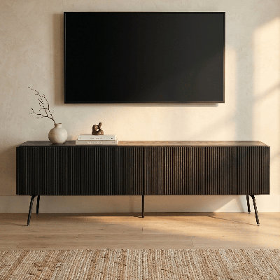 Meuble télé avec 4 portes pour téléviseurs de 75 po ou moins NTC Veil