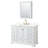 Deborah 48 " W Freestanding Standard Free Standing 1 Single Vanity Bathroom Vanity With Quartz Top with Mirror-98115306-92725355-92725354