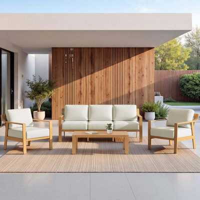 5 - Person Patio Conversation Set With Cushions