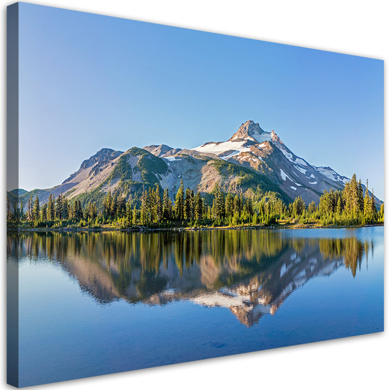 Forest Mountains Nature Landscape - Wrapped Canvas Print, 70cm H x 100cm W