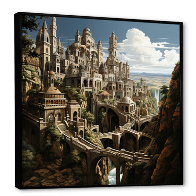 Dessin d'analyse d'une forteresse sur toile