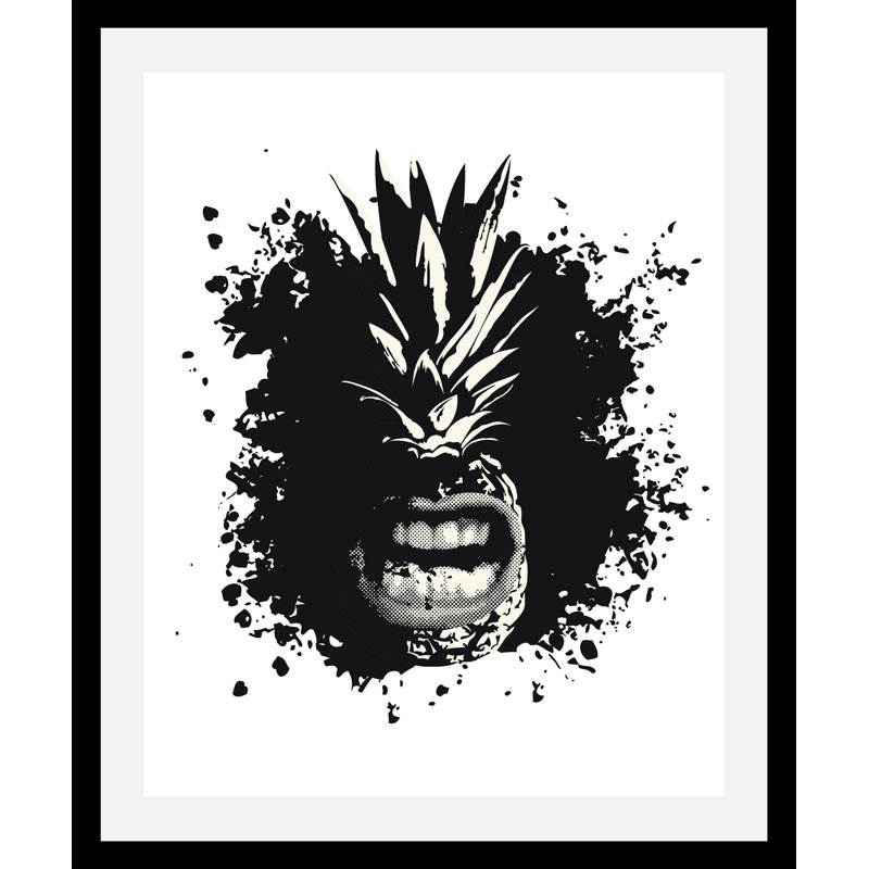 Angry Pineapple - Single Picture Frame Print, 70cm H x 50cm W