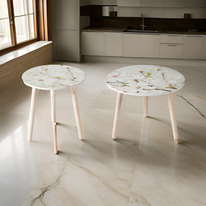 Ensemble de tables de bout Jordao, H 15,7 po x l 35,4 po x P 35,4 po