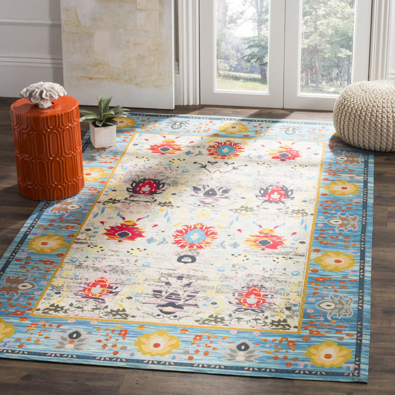 Sonakshi Hand Loomed Performance Oriental Rug, Rectangle 4' x 6'