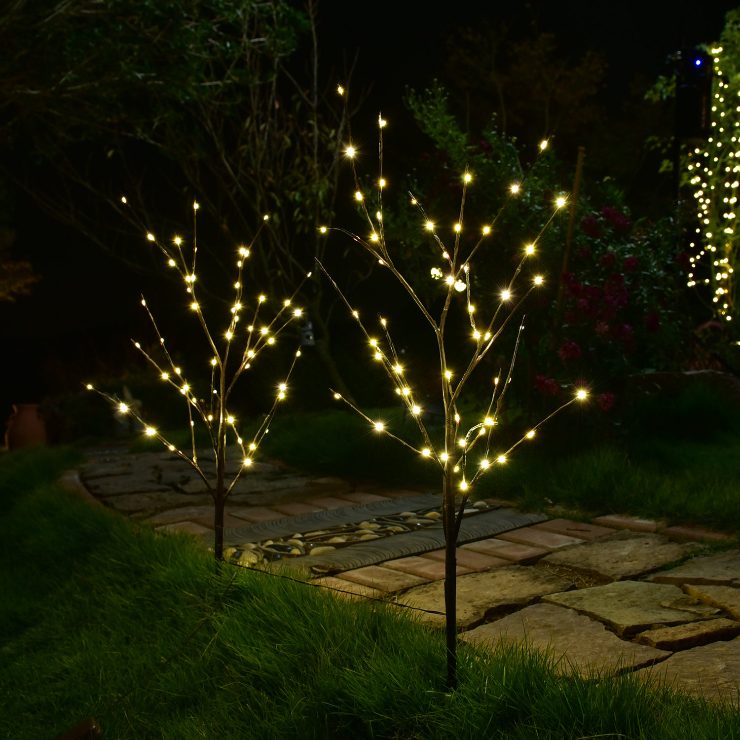 32" Willow Lighted Branches, Brown
