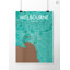 Melbourne City Map - No Frame Print-1606759395