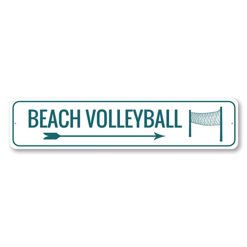 Panneau de plage en aluminium Beach Volleyball, H 4 po x l 18 po x P 0,04 po