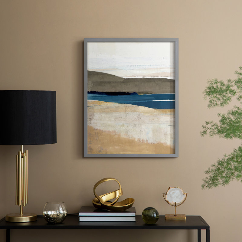 «Buttermere Triptych I», reproduction encadrée - bois massif, H 15 po x l 12 po, Gris