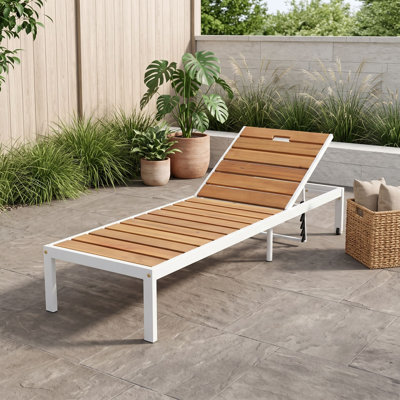 Chaise longue d'extérieur réglable à six positions