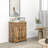 Rustic Brown Storage Cabinet - Sideboard With Solid Wood Countertop. 2 Drawers, Doors, Adjustable Shelf. For Kitchen, Dining, Living Room. 26.75"W X 15.75"D 33.5"H Space