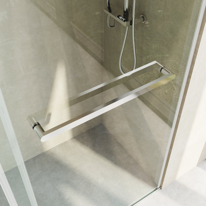 Opal Mirage MCOCOD 52"-54"W x 76"H Double Sliding Frameless Soft Close Shower Door with 3/8"(10mm)Clear Glass, Nickel