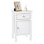 Table de chevet blanche 1 pièce avec tiroir-324713005