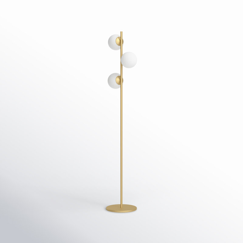 Lampe sur pied moderne Dianna, Or