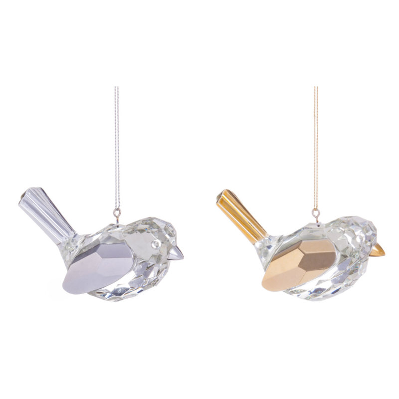 Ornement figurine suspendu en acrylique colombe