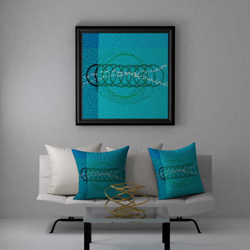 Abstract Reversible Throw Pillow, 20" H x 20" W