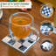 Ensemble de 6 sous-verres carrés 4 pièces avec base de rangement 4-iM-BD01nch
