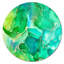 Art liquide vert et bleu - cercle moderne en métal-68852288