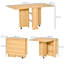 HOMCOM Foldable Dining Table with Storage Shelves for Kitchen, Dining Room