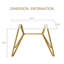 Table de salle à manger en verre doré de 47,3 po, surface lisse, pieds en métal trempé et expérience confortable, réunions de bureau