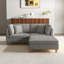 2 Seater Corduroy Corner Sofa -920117133