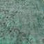 Tapis turc classique classique Oushak pour petits espaces dans une nuance verte vibrante