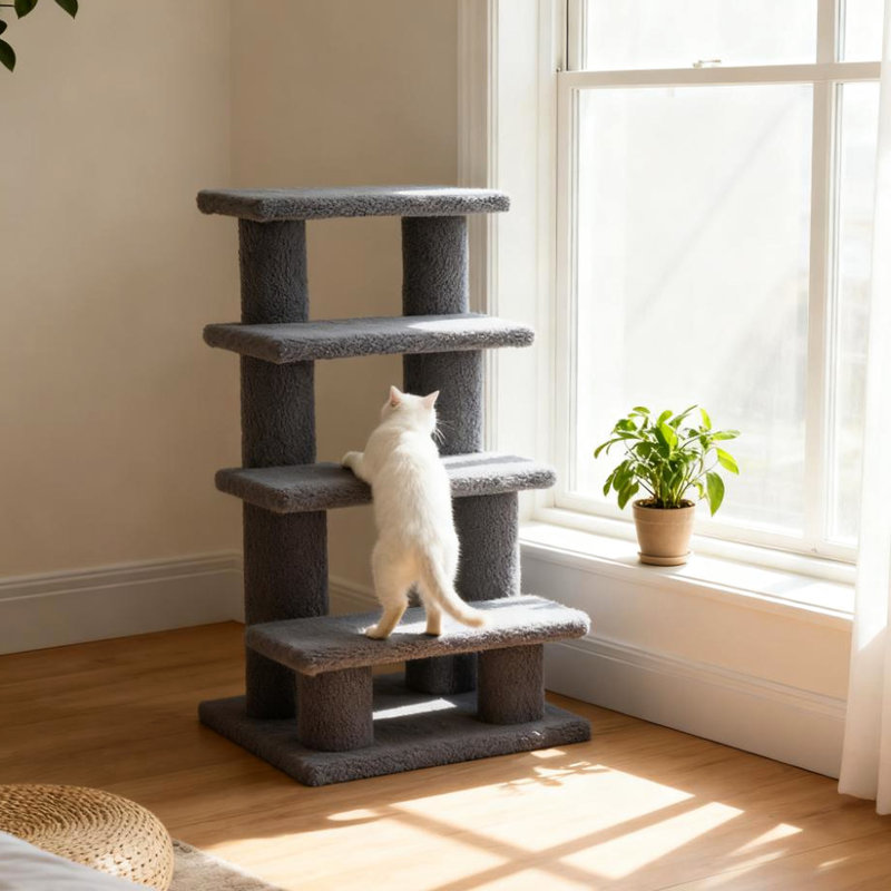 Escalier à griffer à plusieurs niveaux pour chat, pour salon, chambre à coucher