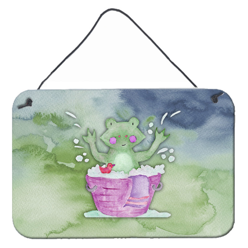 Décoration murale aquarelle de bain de grenouille