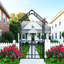 Arche de jardin en métal avec barrière W58,07 * H97,24