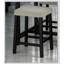 Modern Black High Gloss Dining Table with Side Shelves and 2 Stools, Perfect for Compact Spaces and Stylish Living