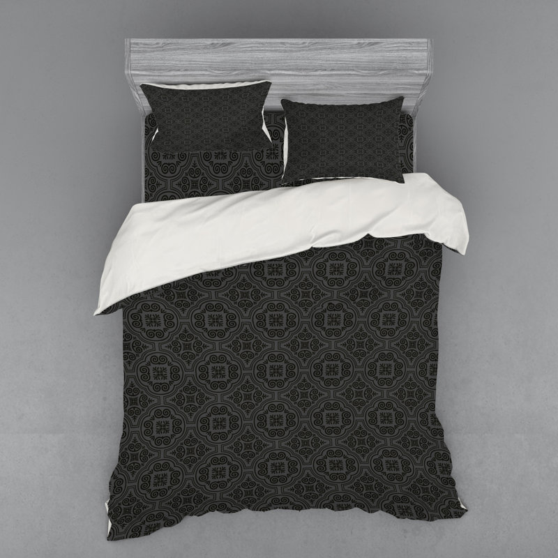 Eclectic Polyester Geometric Shapes Duvet Cover, Queen Duvet Cover + 3 Additional Pieces