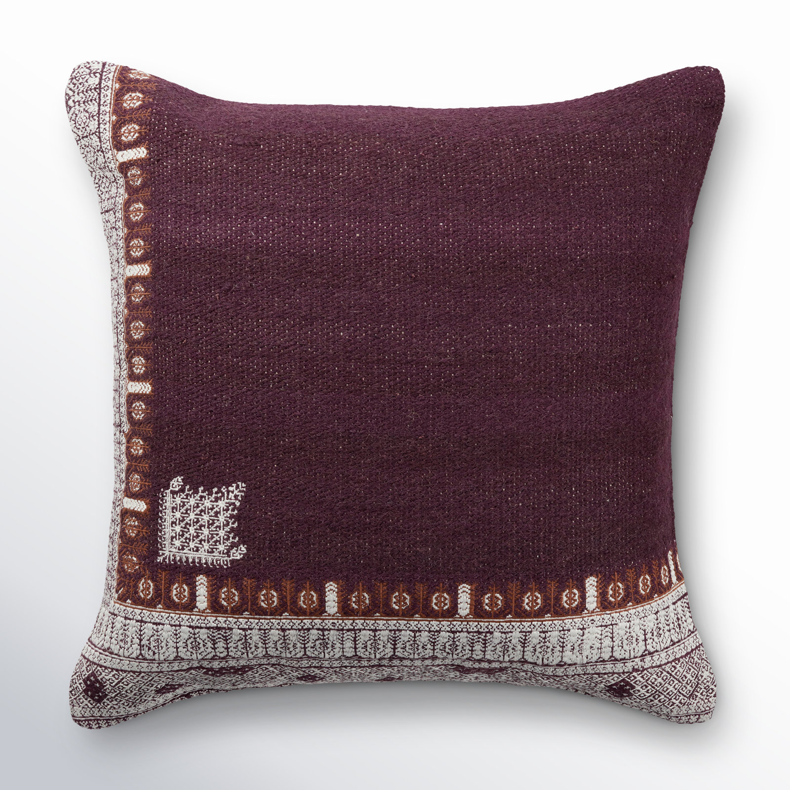 Mikes Embroidered Throw Pillow, Down