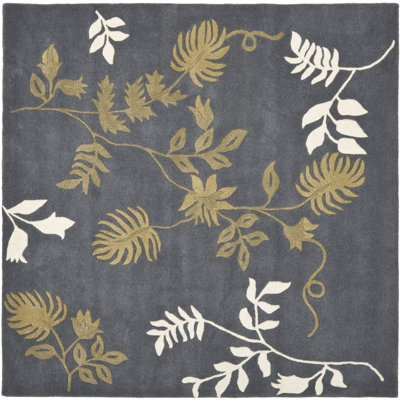 Tapis floral en laine et viscose touffeté à la main Candelo Soho