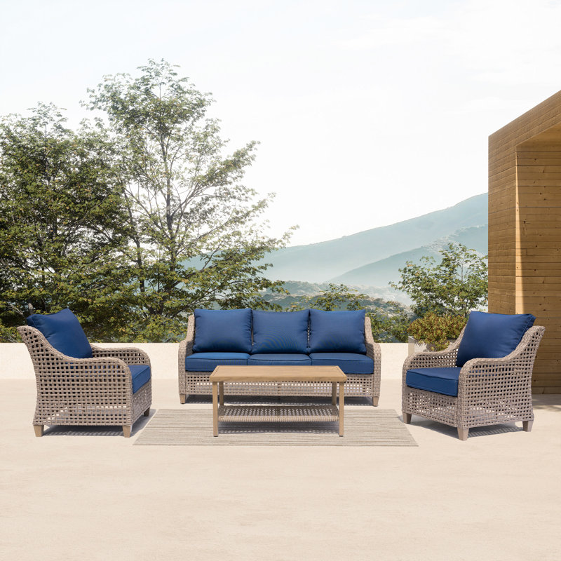 Howey 5 - Person Patio Conversation Set with Cushions