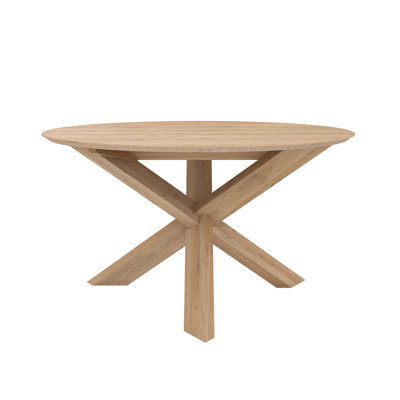 Circle Solid Oak Pedestal Dining Table