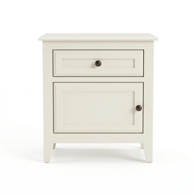 Vienna 1-Drawer Nightstand With Cabinet Storage 