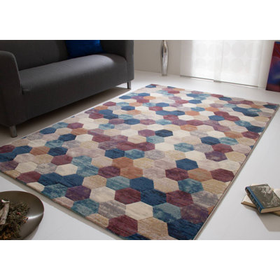 Eveloe Geometric Flatweave Area Rug