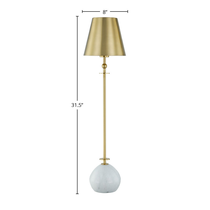 Lampe de commode 32 po avec abat-jour en métal Ifeyinwa