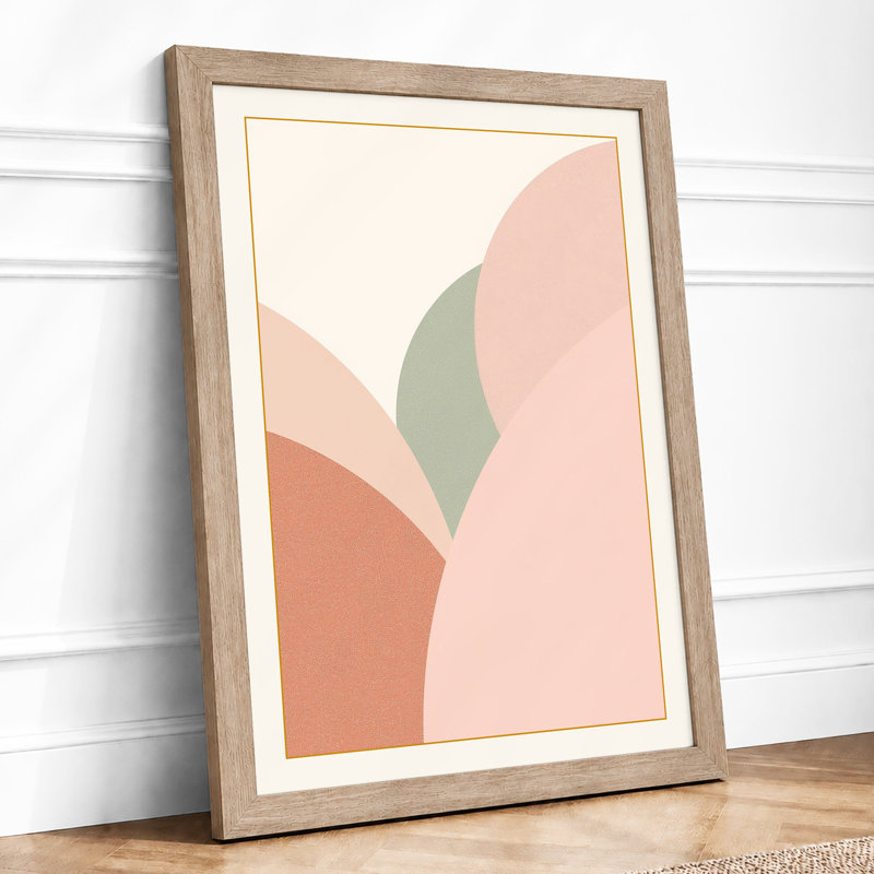 Soft Forms Ascending Minimalist - Print, A1 - 84.1 x 59.4 cm, Oak