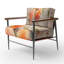 Chaise avec accoudoirs rembourrée Fruit Abstract Peach-2125338382