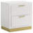 Sophia White 2-Drawer Nightstand-1742146999