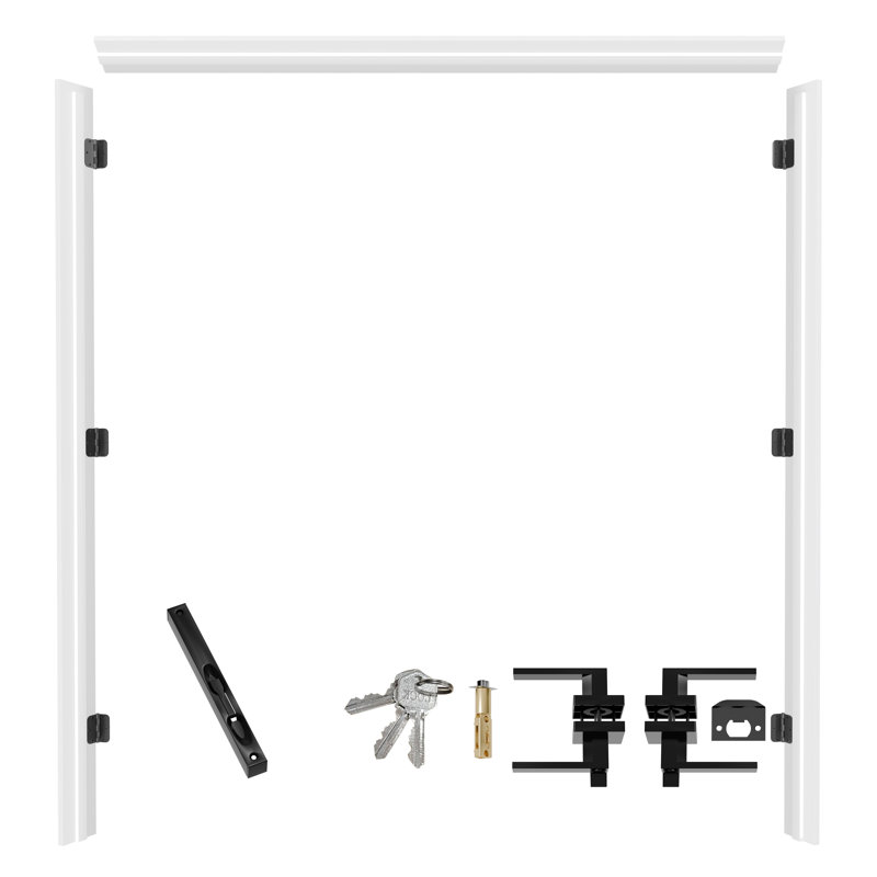 Porte de garde-manger intérieure avec panneau à âme pleine et porte de garde-manger à assemblage rapide, 48 po x 80 po