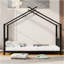 Lit plateforme simple en métal, noir-1991379249