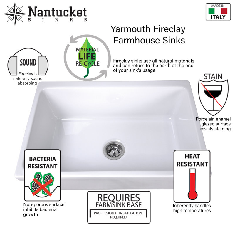 Cape 33'' L Single Basin Kitchen Sink