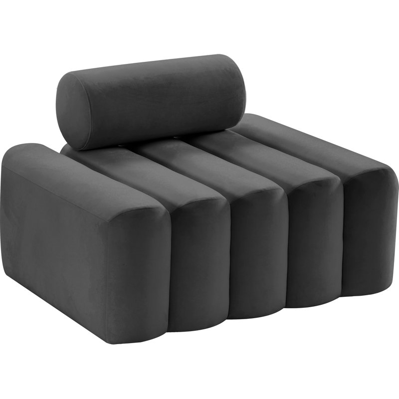 Fauteuil Erlond, Velours gris