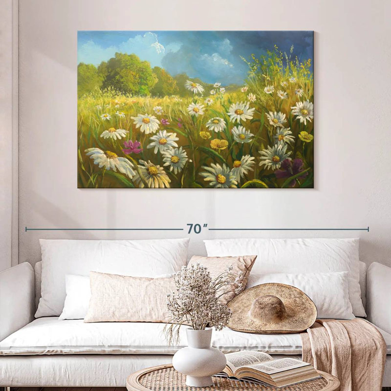 Champ de fleurs d'Alvord en été, H 32 po x l 48 po