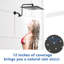 Pomme de douche en acier inoxydable 12 po avec bras d'extension réglable - échelle moderne