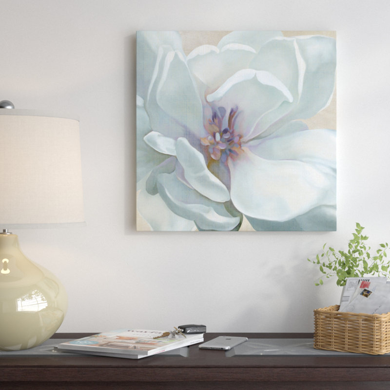 « irisé fleuri », impression sur toile tendue, H 12 po x l 12 po x P 0,75 po, Papier d'art encadré noir, Pas de tapis