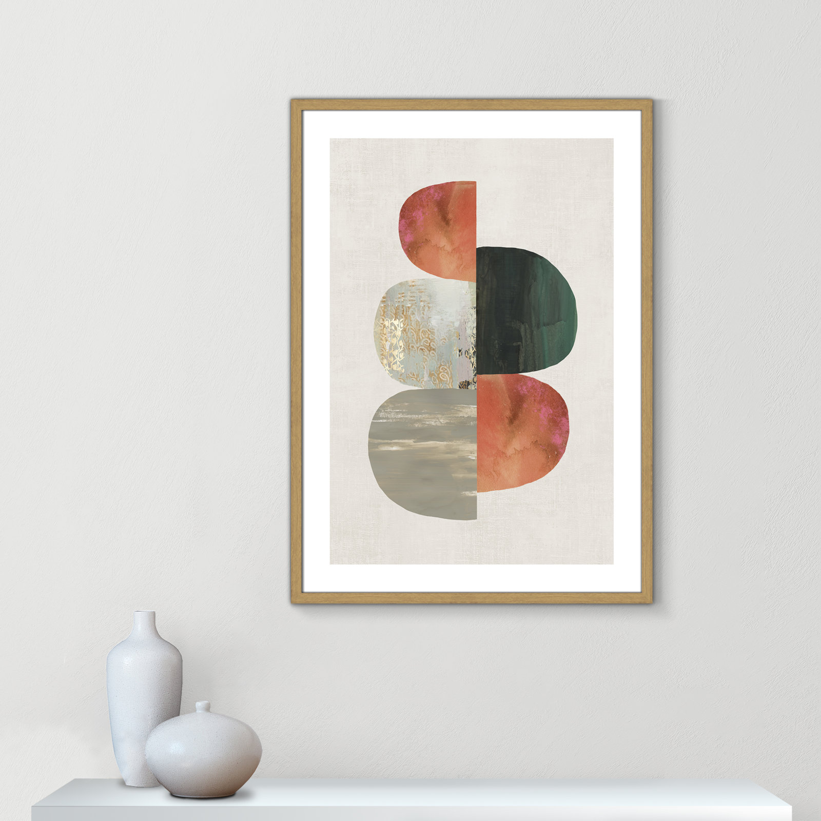 Evolving Energy II by Tom Reeves - Print, 35.5" H x 25.5" W, Framed Print, Beige