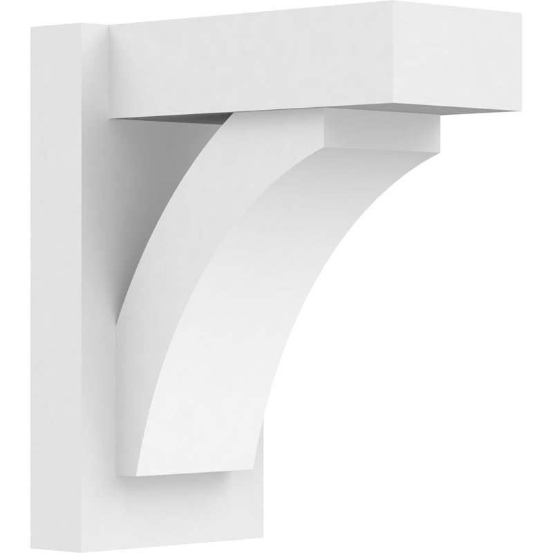 Persienne en PVC de qualité architecturale avec extrémités en bloc Thorton, L 7 po, H 14 po x P 12 po